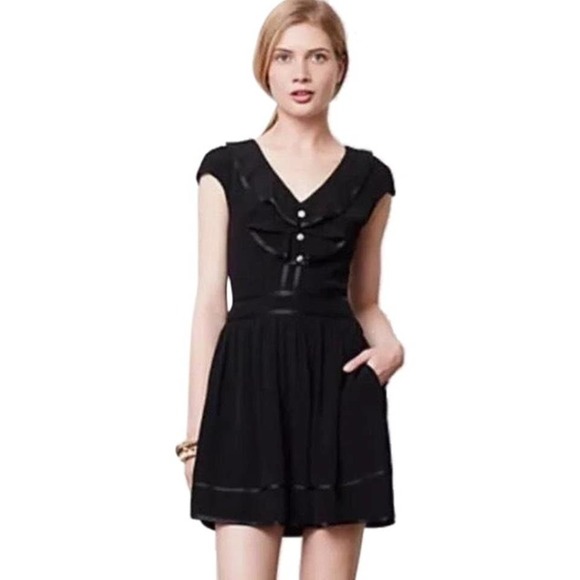 Anthropologie Elevenses Lexa Ruffle Romper Size 4 - Picture 2 of 9